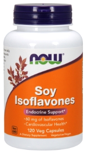 NOWÂ® Extra Strength Soy Isoflavones VcapsÂ® have been extracted through a proprietary process that results in the highest natural levels of Genistein - a quantum leap over most soy isoflavone products..